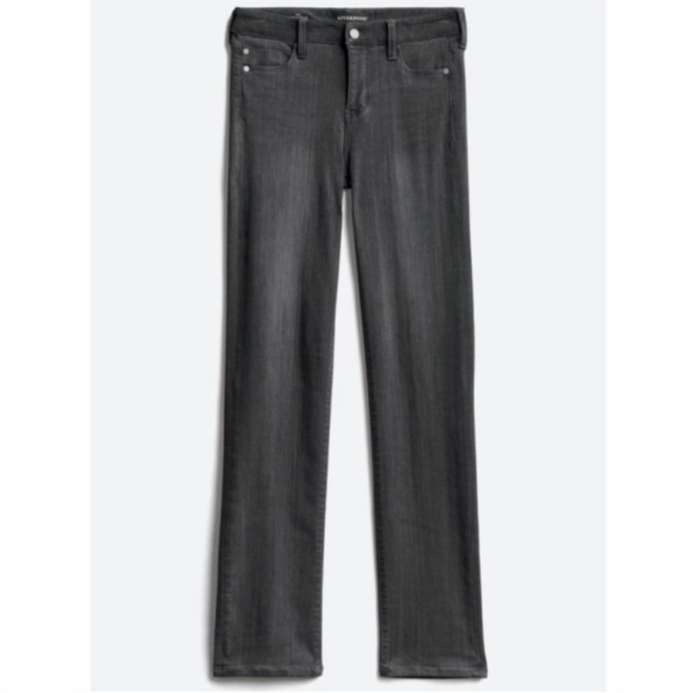 NWT Liverpool Collen Straight Leg Jean in Dark Grey Size 22W